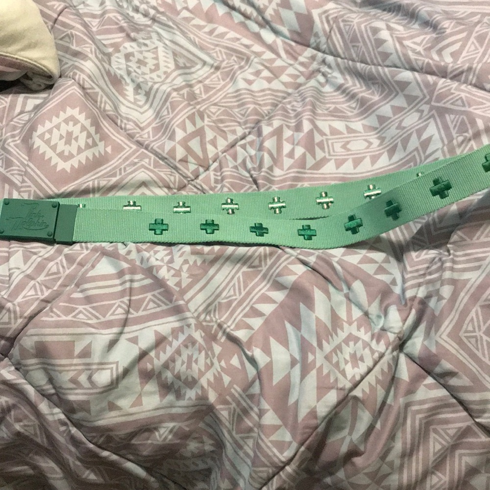 Pink dolphin green fashion belt!